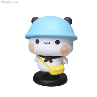 Willisme bubu dudu gấu trúc hình, anime hình panda bubu dudu hình búp bê, gấu thú vị sưu tập hoạt hình bubu hình búp bê mô hình trẻ em quà tặng