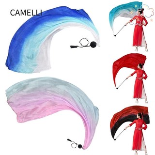 Camelli1 Bóng ném khiêu vũ bụng, Bóng dây chuyền lụa lụa cầu vồng, Phụ nữ giả lụa cho Thái Lan / Ấn Độ / Ả Rập Đạo cụ biểu diễn sân khấu có thể điều chỉnh