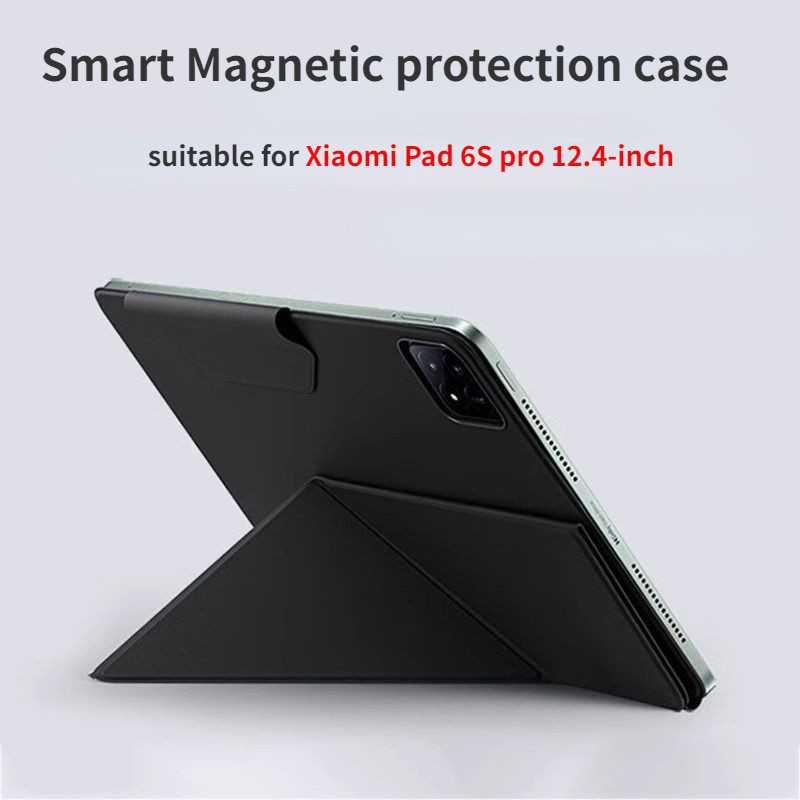 Thích hợp cho Xiaomi pad 6SPro Vỏ bảo vệ từ tính 12.4 Inch 2024 Phong cách mới Vỏ da ngủ thông minh Vỏ bảo vệ gấp từ tính