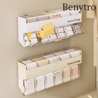Benytro Hộp đựng tất treo tường, ngăn kéo đồ lót nắp chống bụi tiết kiệm không gian, lưu trữ tủ quần áo dung tích lớn đa chức năng có thể nhìn thấy