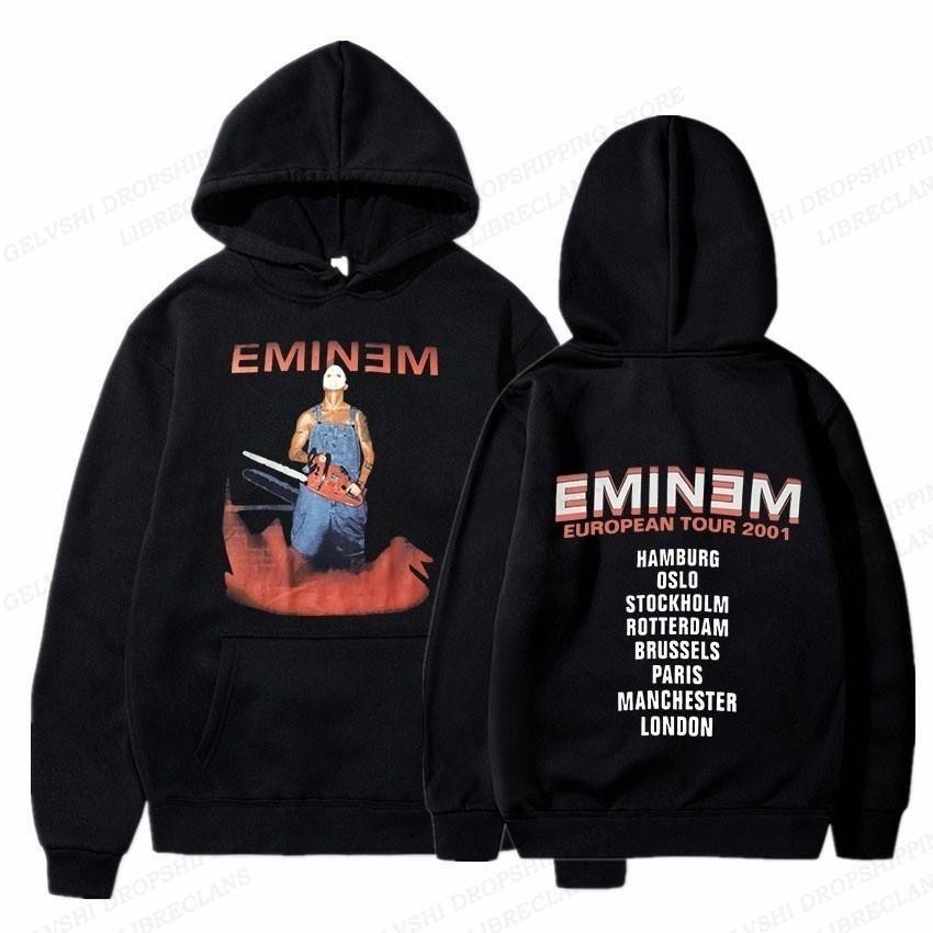 KPOP Rapper Eminem Putih Cotton Hoạt Hình Thể Thao Mặc Album Ngoài Trời Rock 2023 Street