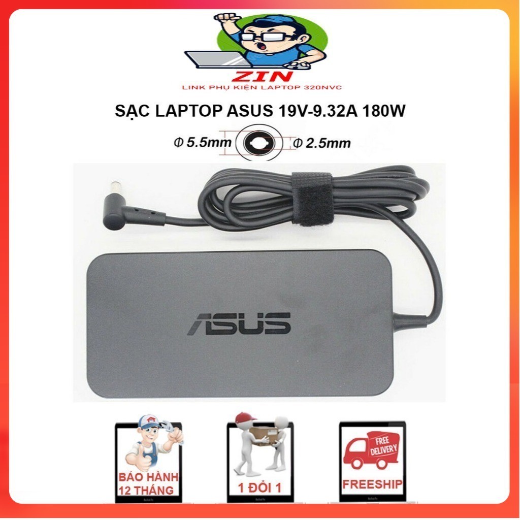 Sạc laptop Asus Gaming TUF FX516 19V 9A 9.23A 180W - Sạc Nhanh, An Toàn, Ổn Định - BH 12 THÁNG