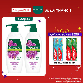 Bộ 2 Sữa tắm Palmolive mịn màng quyến rũ 100% chiết xuất từ phong lan 500g