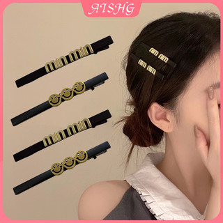 AISHG Dễ Thương Mặt Cười Mờ Đen Tóc Nữ Cạnh Thẳng Phụ Kiện Tóc