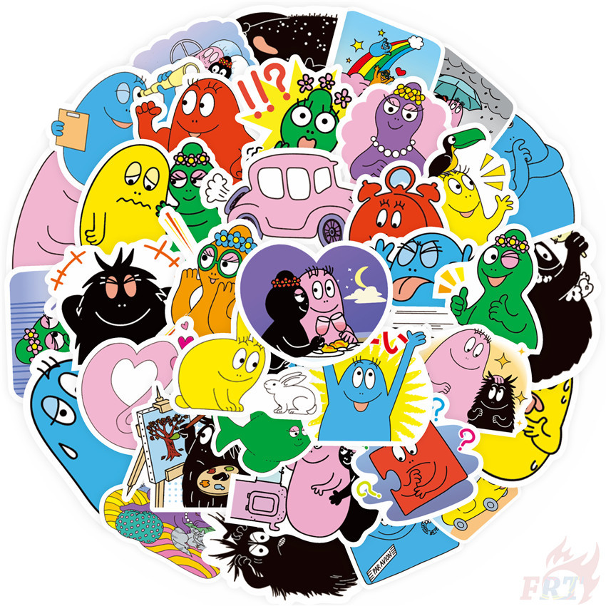100Pcs/Set ❉ Les Barbapapa Stickers ❉ Fashion DIY Doodle Decals Stickers