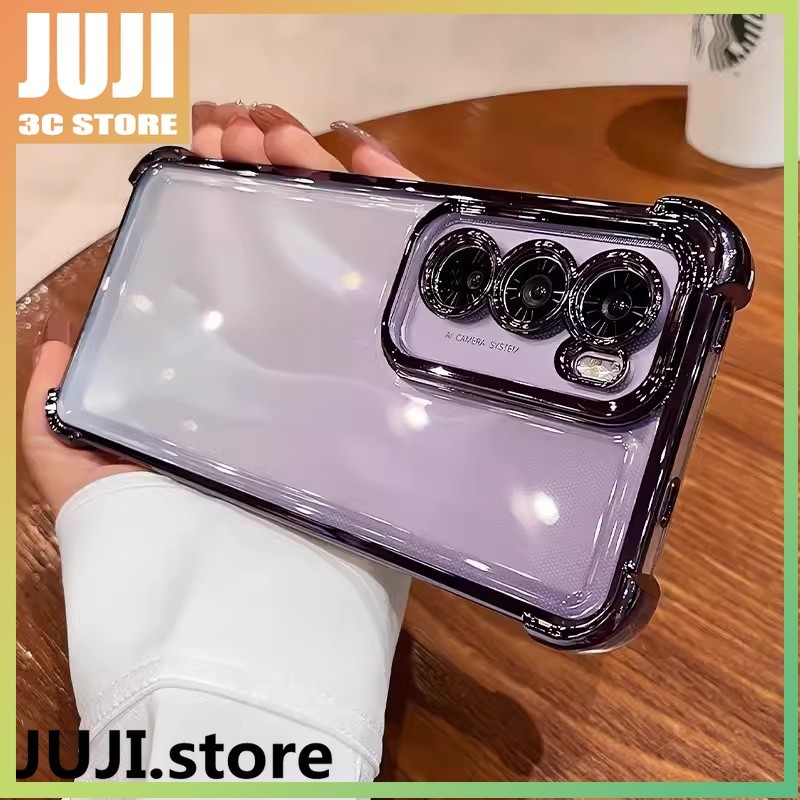 Ốp Điện Thoại Mạ Trong Suốt Cho Samsung Galaxy S24 S23 S22 S21 Plus S24 Ultra S24FE S23FE S21FE S20FE Bảo Vệ Camera Chống Rơi Túi Khí Chống Sốc Vỏ Silicon Mềm