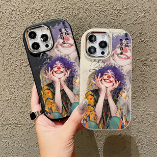 Ốp Điện Thoại Graffiti Big Laugh Joker Tương Thích Cho IPhone 15 14 16 12 13Pro XR X XS Max Chống Bụi Bẩn Chống Rơi Bảo Vệ Macropore Camera Vỏ Chống Sốc