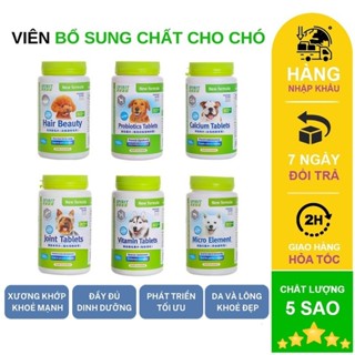 Hộp Canxi Cho Chó Mèo, Vitamin, Dưỡng Lông, Bổ Sung Dinh Dưỡng Spirit Hộp 160 Viên - Mã PKCMK55