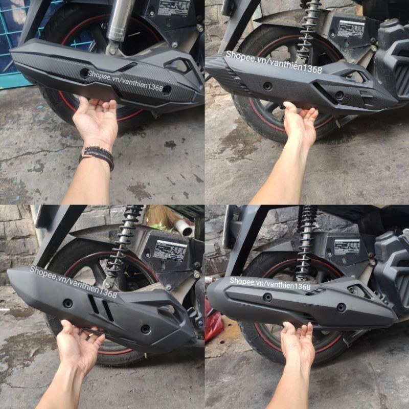 Ốp Pô Che Pô VAN Xe AB AirBlade 2013->2021 VARIO 2017 Nhựa Đen Teen Top