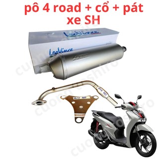  Pô 4 road lắp xe sh 125 150 160 350 cao cấp nhập khẩu kèm cổ và pat gắn bảo hành 1 năm hàng chất lượng cao 