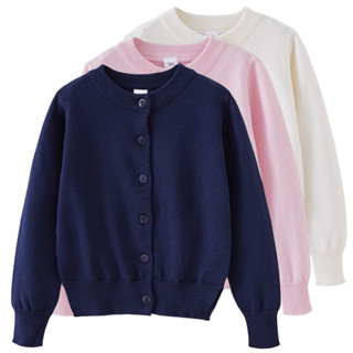 AILANFEILI Áo Khoác Cardigan trẻ em 1-14 tuổi Áo khoác thời trang dài tay phong cách Hàn Quốc cho bé gái áo len