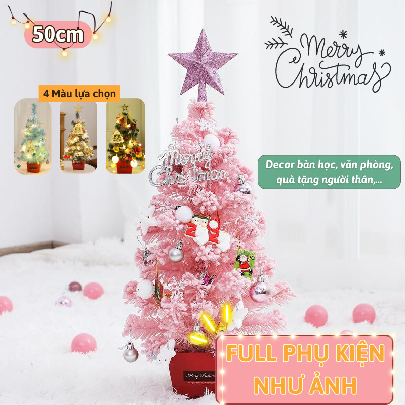 Cây Thông Noel Mini 50cm Joful Home - Đẹp Lung Linh, Tạo Không Gian Giáng Sinh Ấm Áp