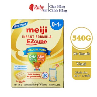  Sữa bột Meiji nhập khẩu số 0 20 thanh Infant Formula Ezcube 540g  0-12 tháng  
