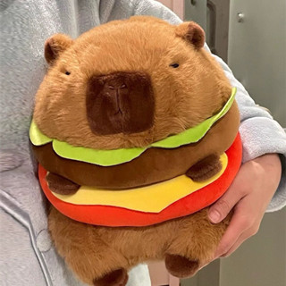 Gấu Bông Dễ Thương Hamburger Capybara Sang Trọng Đồ Chơi Nhồi Bông size 25cm