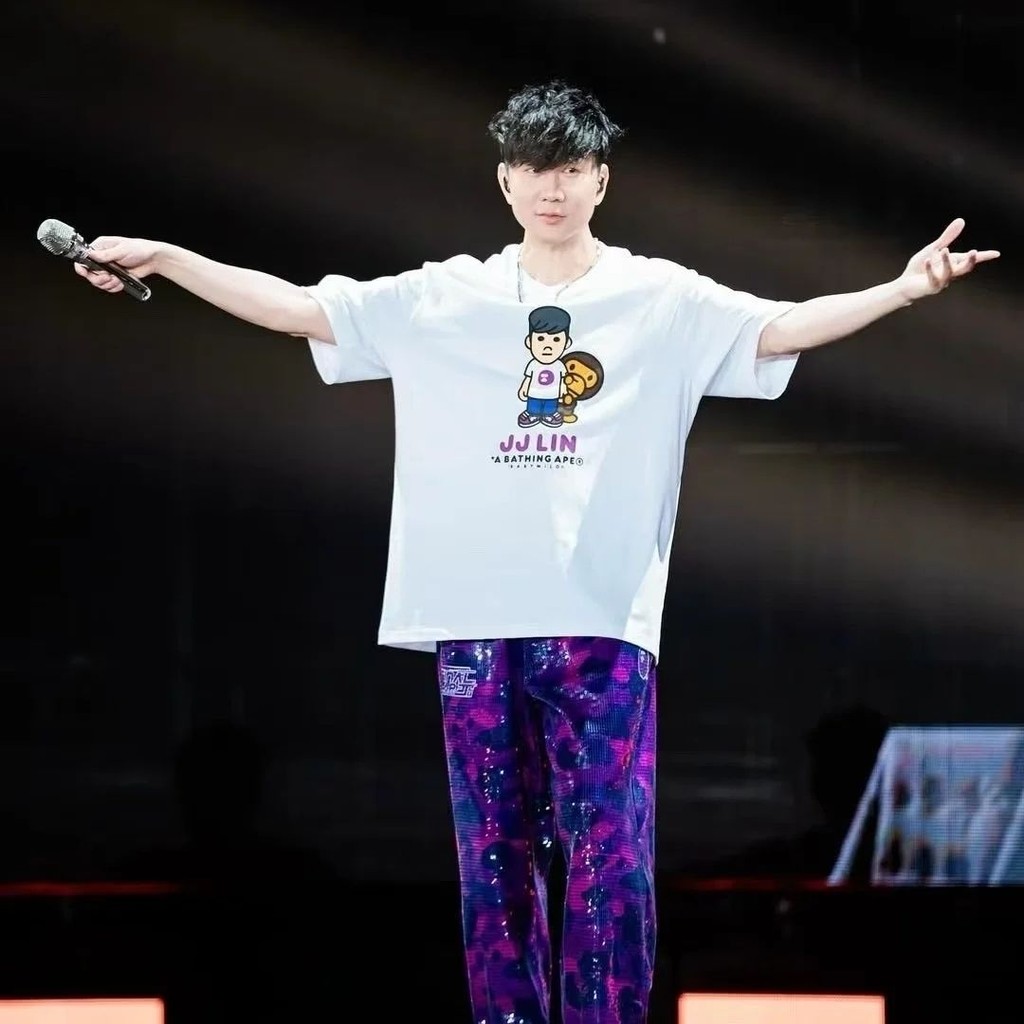 Độc quyền JJ Lin JJ20 - Bộ đôi áo thun ngắn tay cotton nguyên chất dành cho nam nữ, phong cách thời 