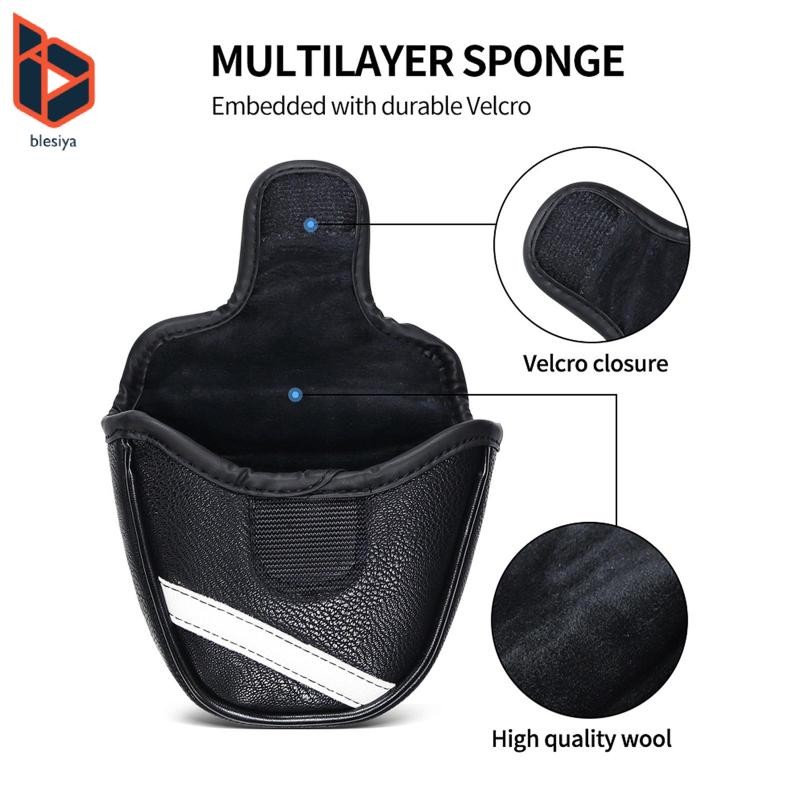 Blesiya Club Cover Club Head Cover Da PU Ngộ nghĩnh Putter Head Cover