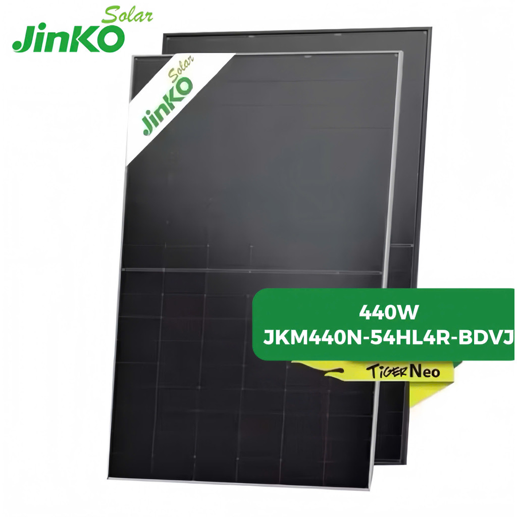 COMBO 16 Tấm Pin Mặt Trời Hai Mặt Kính Jinko Tiger Neo 440W – Bifacial Mono Loại A - JKM440N-54HL4R-
