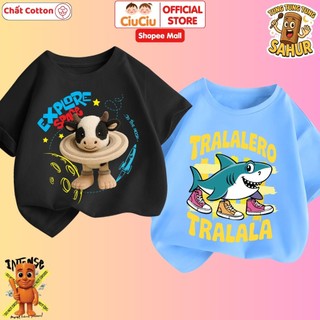 Áo Tung tung Sahur cho bé trai bé gái CIUCIU BABY áo phông cộc tay cho bé chất cotton co dãn mềm mát