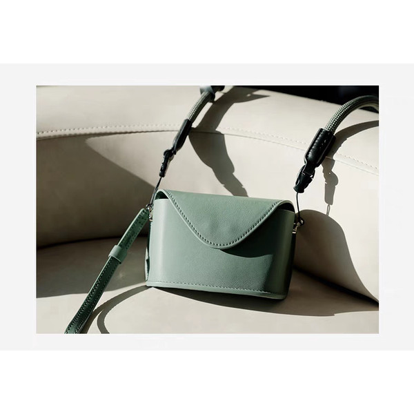 Ricoh gr2 gr3x hdf đang phát triển Túi đựng máy ảnh da thật màu xanh lá cây Satchel nhỏ