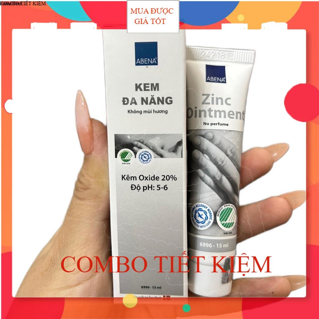 COMBO 5 HỘP Kem bôi đa năng - Abena kẽm oxide 20% - tuyp 15ml-
