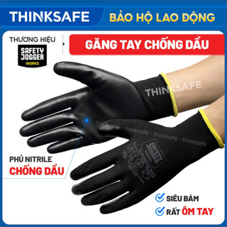 Găng tay lao động chống dầu Jogger Superpro phủ nutrile Bao tay bảo hộ lao động - Thinksafe