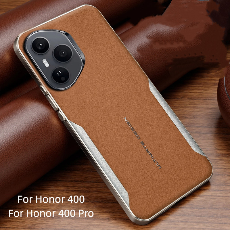 Dành Cho Honor400 Honor 400 Pro Ốp Lưng Mạ Điện Sang Trọng Ốp Lưng Da PU Da PC Cứng Vỏ Điện Thoại Dà
