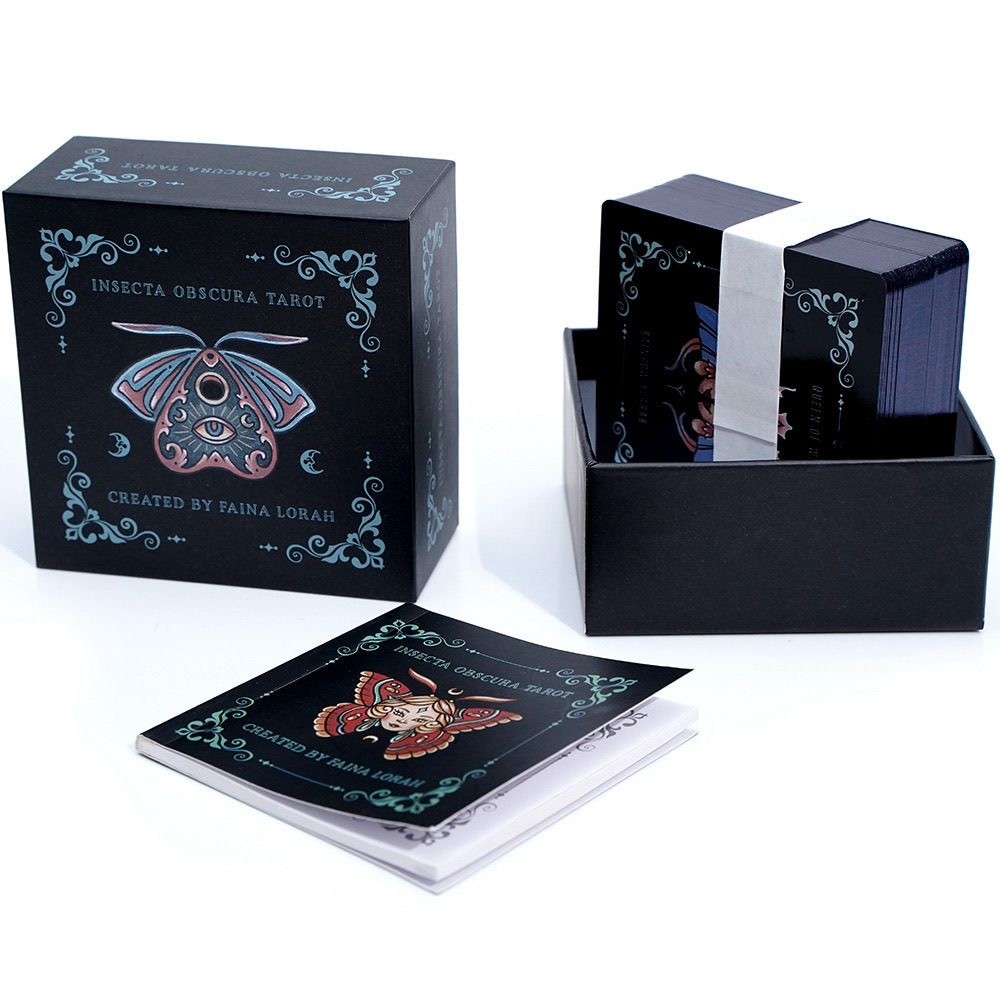 Thẻ bài Tarot Insecta Obscura với viền mạ vàng đen trong hộp cứng Tarot deck Heaven and Earth Cover
