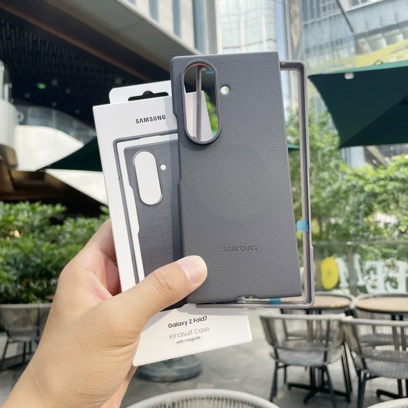 Bao Da Chính Hãng Từ Tính Samsung Galaxy Z Fold 7 5G Da Mềm Cảm Ứng Mỏng Bảo Vệ Vỏ Điện Thoại Fold7 