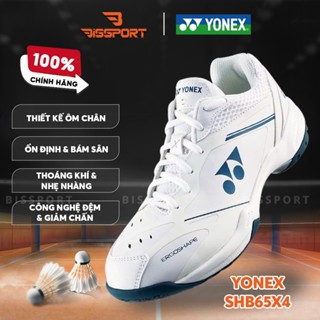  Giày Cầu Lông Yonex SHB65X4 Chính Hãng – Trắng Xanh Êm Chân Bám Sàn Chống Chấn Thương Bền Bỉ & Thoáng Khí - Nhẹ 