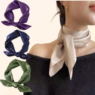  Khăn lụa vuông quàng choàng cổ nữ 70 70x70cm turban bandana trùm đầu đẹp cao cấp làm áo yếm nhiều kiểu dáng 