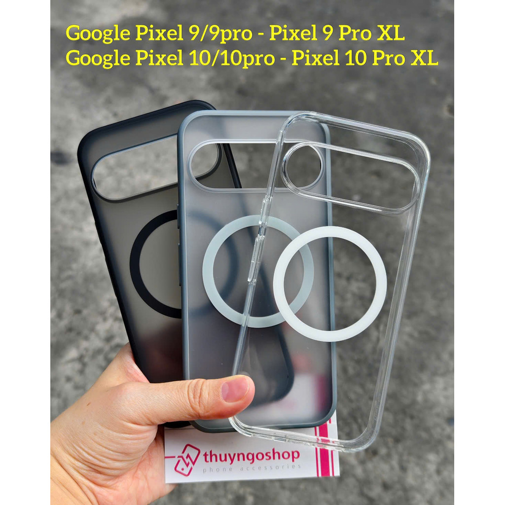 Ốp lưng mờ viền màu chống vân tay Google Pixel 10 Pro XL - Pixel 10 - Pixel 10 Pro - Pixel 9 Pro XL 