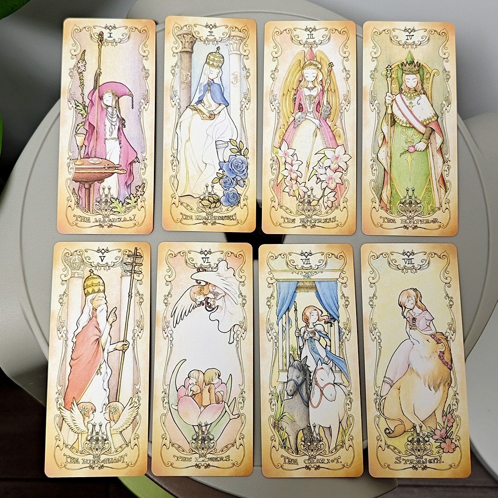 Low Scare Tarot 78 Chiếc Thẻ Bí Mật Thêm Ngôn Ngữ Hoa Anime Nhật Bản Phong Cách Hoạt Hình Tarot Thẻ 