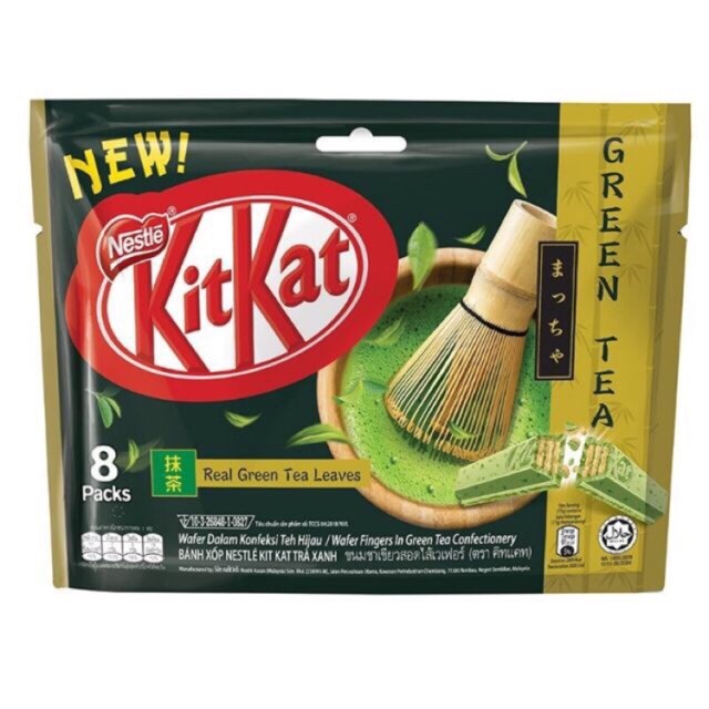 [BH] Bánh phr xốp kitkat trà xanh ,Socola kitkat trà xanh gói 8 thanh
