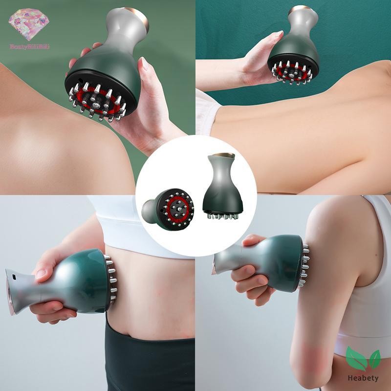Heabety Sạc Guasha Máy Mát Xa Định Hình Cơ Thể Làm Nóng Kinh Tuyến Cạo Bàn Chải Lymphatic Giải Độc Chế Độ Nạo vét Mỡ Đốt Mới