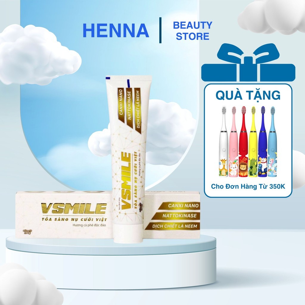 Kem đánh răng bảo vệ răng miệng, hơi thở thơm mát, Kem đánh răng VSMILE đánh bật mảng bám trên răng