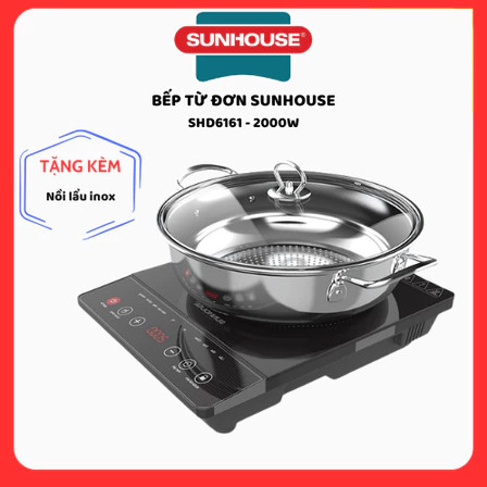 Bếp Từ SUNHOUSE Thế hệ mới Bếp Từ Đơn Công suất 2200W Điều khiển cảm ứng