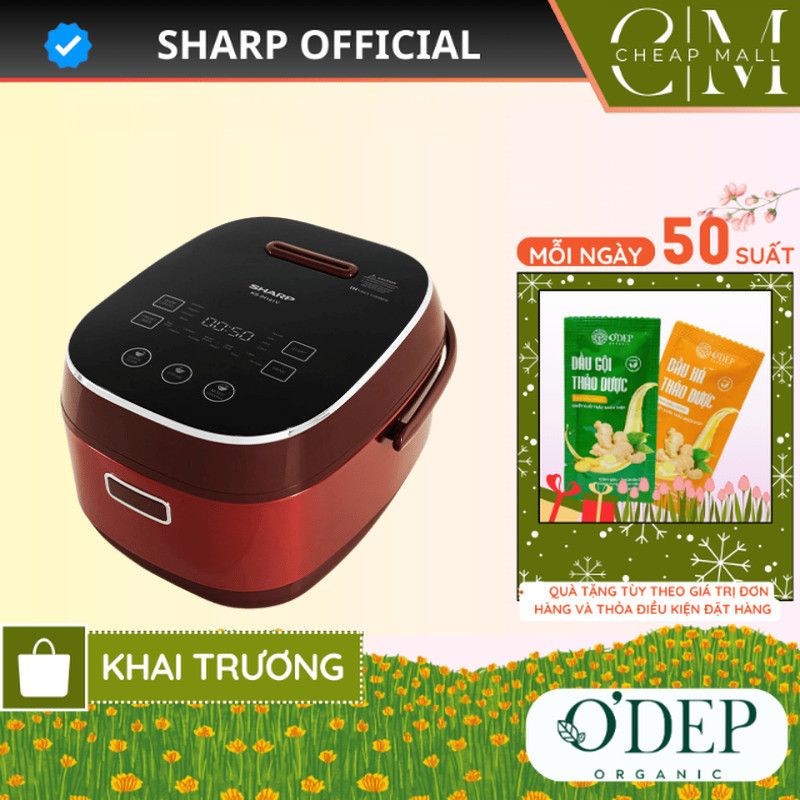 Nồi cơm điện cao tần cảm ứng Sharp 1.8L KS-IH191V-RD - Bảo hành 12 tháng - CHEAP CSA