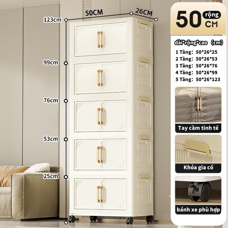 Tủ đựng đồ gấp mới không cần lắp đặt, chịu lực tốt, tủ đẹp, chất liệu nhựa PP mẹ và bé, đựng quần áo và đồ lặt vặt | BigBuy360 - bigbuy360.vn