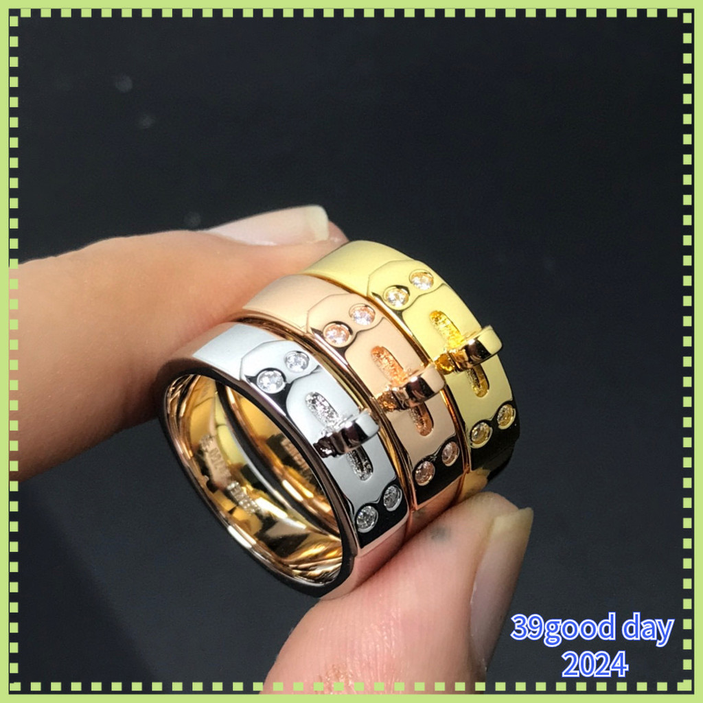 [H-home-ermes] Nhẫn kim cương AAA 4 dành cho nam và nữ / nhẫn cặp đôi / quà tặng nhẫn cưới / nhẫn th