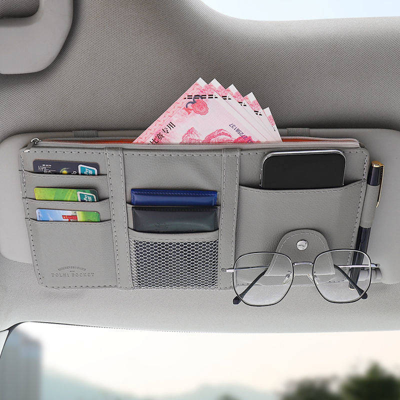 Automotive Sun Louver Storage Clip Multifunctional inside the Car Glasses Clip Card Holder Buggy Bag