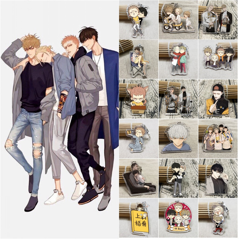 Móc khóa chibi anime 19 Days móc khoá quà lưu niệm, phụ kiện túi xách balo móc khoá bằng arcrylic tr