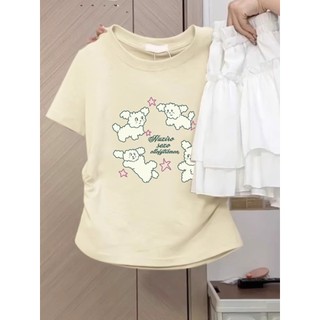 【100% cotton 】Áo baby tee Áo Thun ôm body Áo y2k Áo thun ngắn tay thiết kế vừa vặn dành cho nữ