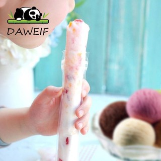 Daweif Ice Cream Tự niêm phong Túi đựng kem dùng một lần ngoài trời trong suốt Máy làm kem DIY Candy Ice Stick Khuôn túi