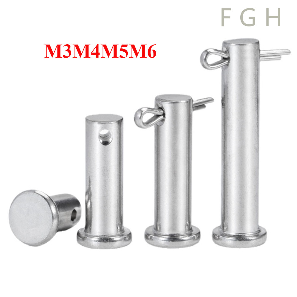 [Fghdw-1-y] Trục gài chốt chẻ, chốt định vị bắt chốt chẻ GB882，Chốt chẻ  inox 304 M3M4M5M6