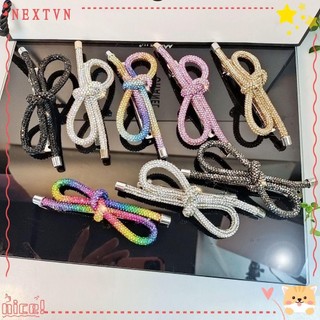 Nextvn Kẹp Tóc, Kẹp Tóc Bướm Kim Cương Giả Lấp Lánh Thanh Lịch, Kẹp Mùa Xuân Nơ Sáng Bóng Thời Trang