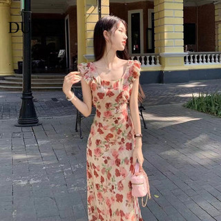 Váy hoa cổ điển gợi cảm dành cho nữ DUNEA