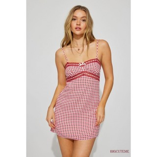 [] -Nữ Mini Đầm Nơ Mỏng Ren Viền Cổ Người Yêu Lưng Có Thể Điều Chỉnh Dây Đeo Spaghetti Kẻ Sọc Cho Tiệc Câu Lạc Bộ Cocktail