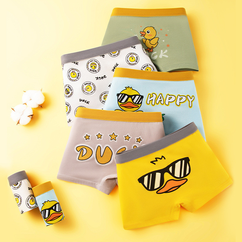 4pcs/set Children Underwear Cotton Boys Boxers Briefs 3-14 Years Old Kids Underpants Teens Knickers 