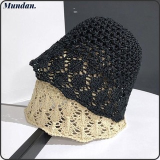 Mũ chống nắng MUNDAN, Mũ chống nắng thoáng khí chống nắng, Bảo vệ tia cực tím giải trí Mũ dệt rỗng dành cho nữ Cô gái