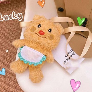 Túi đeo chéo búp bê gấu bơ KORYES, Túi tin nhắn Túi đeo vai gấu bơ sang trọng dung tích lớn, Túi xách nhỏ Ins Style Túi lưu trữ trẻ em Túi đựng tiền xu hình gấu sang trọng hoạt hình